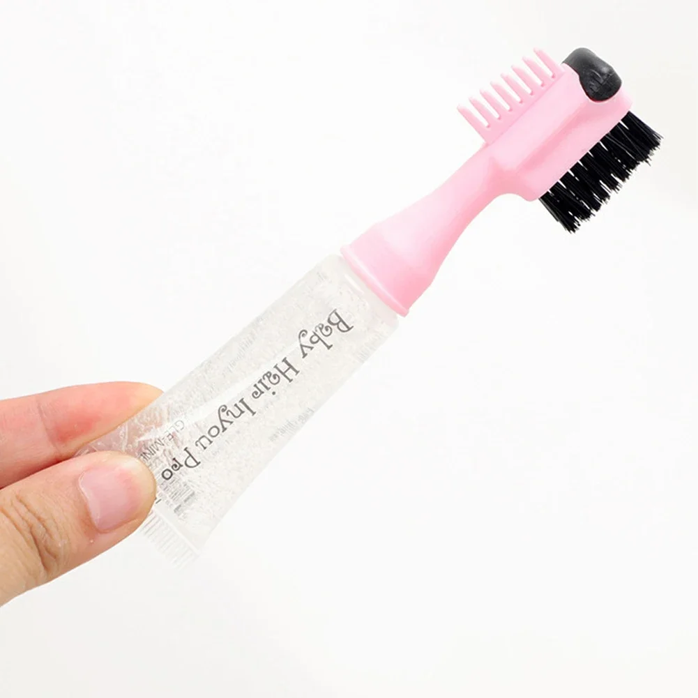 Edge Control Styling Hair Gel With Brush 3In1 Long Lasting Professional Broken Hair Cream Baby Hair Brush Hair Gel With Refill 6