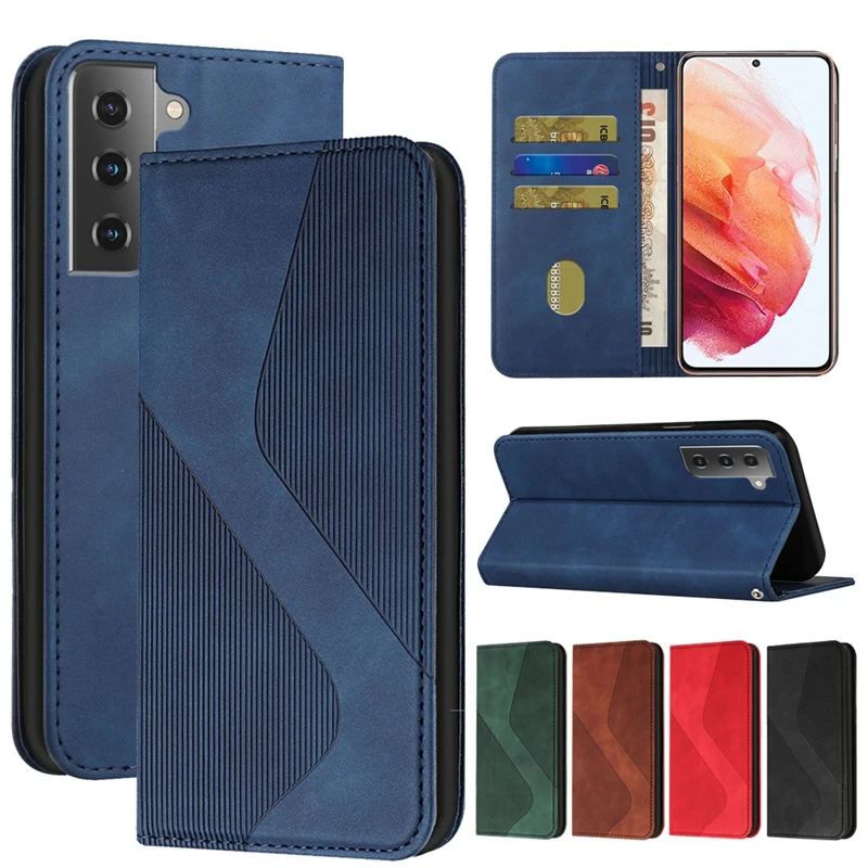 

Кожаный чехол-кошелек с отделением для карт для Samsung S22 S21 S20 S10 S9 Plus Note 20 S21FE S20FE, чехол-книжка для Galaxy A13 A33 A53 A52