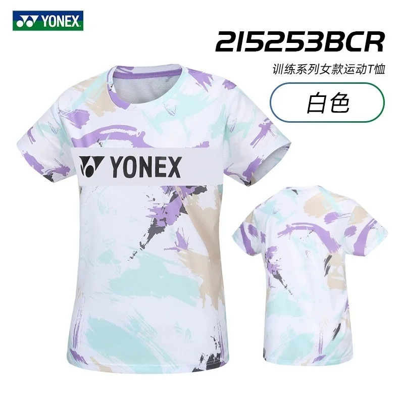 Short Sleeve T Shirt Badminton Uniforms Yonex Badminton Clothing Men's and Women's Competition Quick-drying Breathable Sweat-absorbing Tops Short-sleeved T-shirts