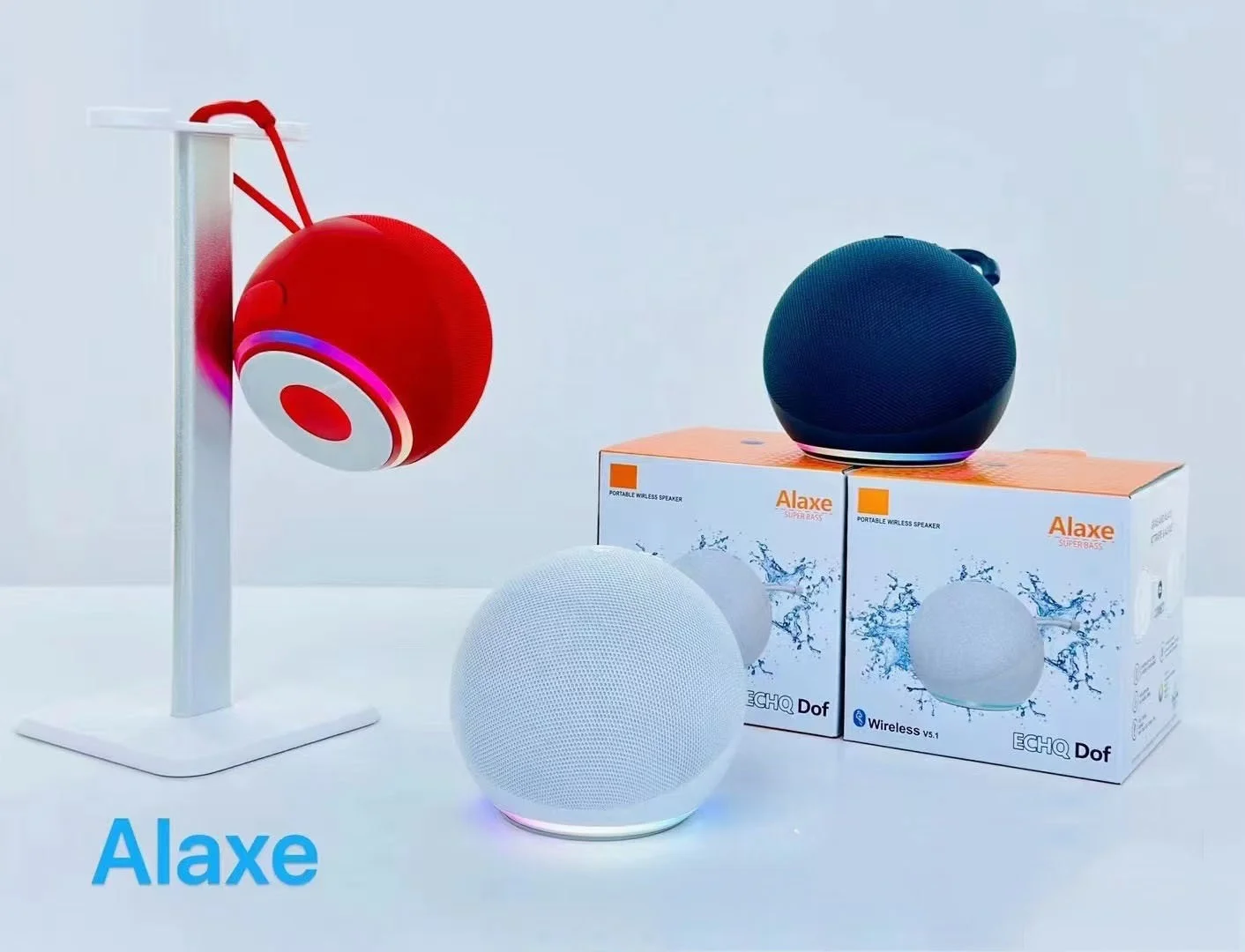 New Alaxe wireless Bluetooth speaker fabric card insertion small speaker desktop mini subwoofer holiday gift 4