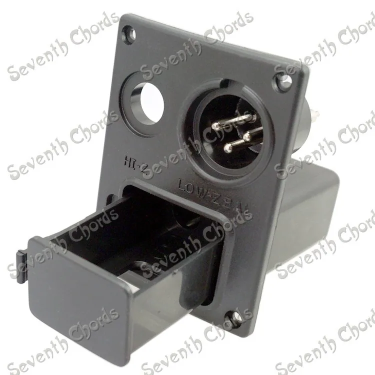 

9V Battery Boxs/Holder/Case/Compartment Cover/Jack Box for Acoustic Guitar Equalizer EQ With XLR connector Plug