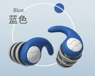6 Paia Tappi Per Orecchie In Silicone Morbido Riutilizzabili, Protezione Udito Per Dormire, Studiare, Nuotare, Viaggiare, Blu