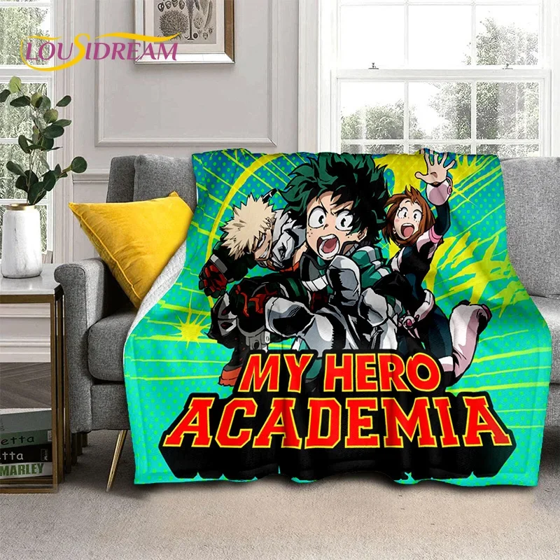 

Cartoon My Hero Academia 3D Anime Blanket,Soft Throw Blanket for Home Bedroom Bed Sofa Picnic Travel Office Cover Blanket Kids
