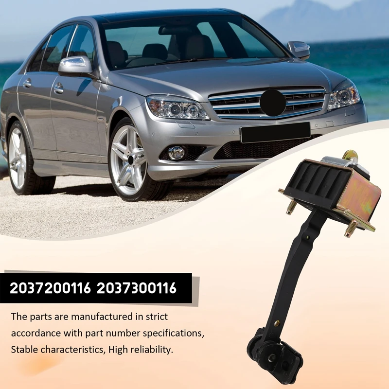 4Pcs Car Front +Rear Door Check For Mercedes-Benz C230 C240 C280 C320 C350 2037200116 2037300116