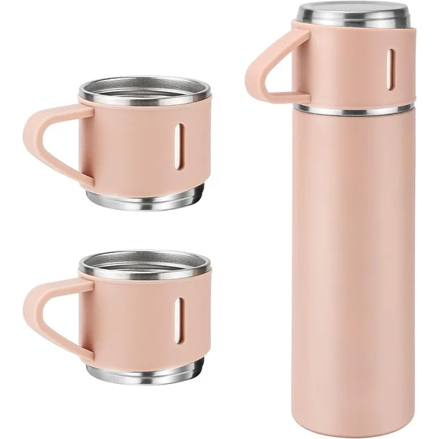 500ml/16.9oz Stainless Steel Thermo Vacuum Insulated Bottle with Cup for Coffee Hot Drink and Cold Drink Water Flask Set 500ml/16.9oz Stainless Steel Thermo Vacuum Insulated Bottle with Cup for Coffee Hot Drink and Cold Drink Water Flask Set