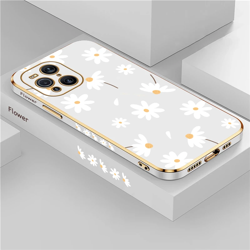 Luxury Flower Plating Silicone Soft Phone Case Cover