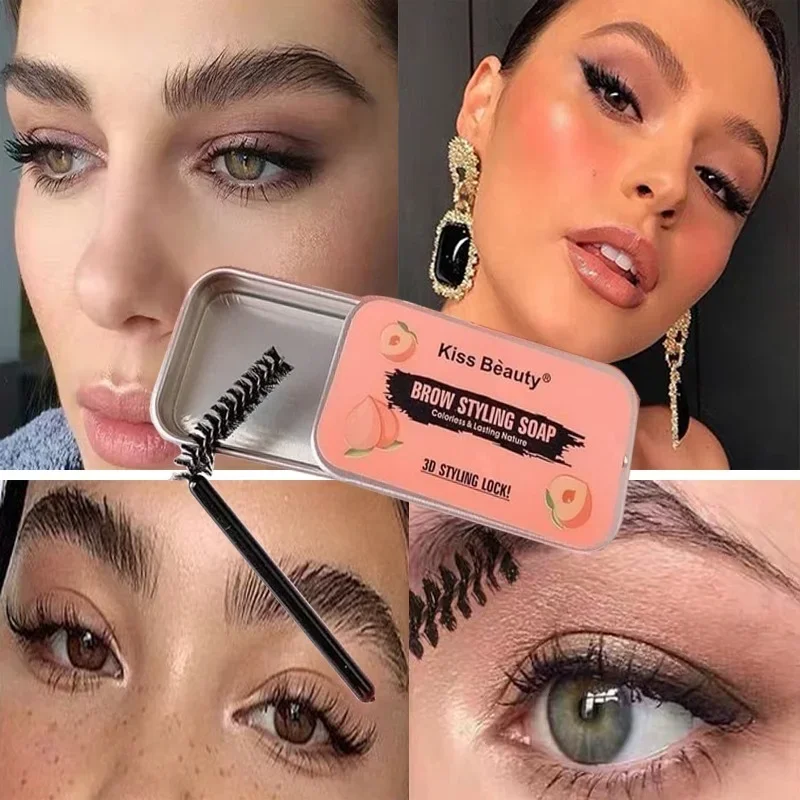 Eyebrow Soap Wax 3D Eyebrow Pomade Setting Gel Trimmer Fluffy Feathery Waterproof Long Lasting Fashion Women Makeup Tools
