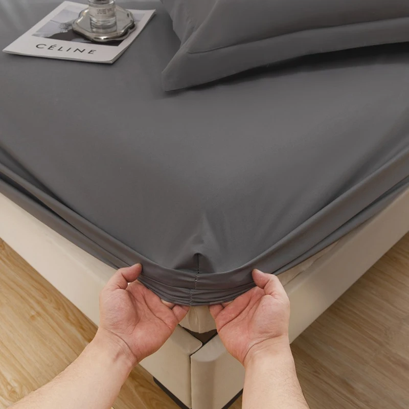 100% Waterproof Mattress Cover Brushed Washable Bed Fitted Sheet Mattress Protector Cover Single Double Queen King Size 5