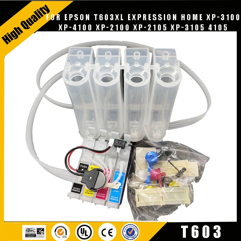 Einkshop T603 603Xl Ciss System Cartuccia Arc Chip Per Epson T603Xl Expression Home Xp-3100 Xp-4100 Xp-2100 Xp-2105 Xp-3105 4105