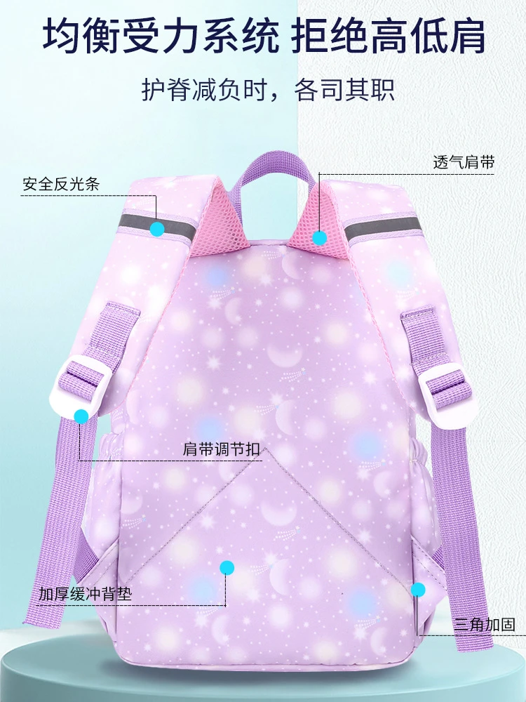 Hello Kitty Fashion Cute Cartoon Backpack Girls School Bag Elementary School Backpack Large Capacity Burden Reduction Backpack