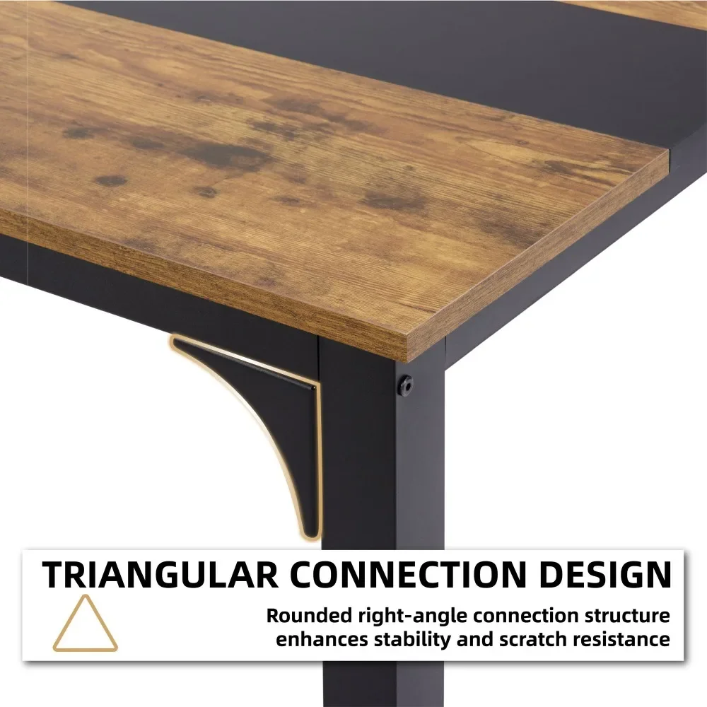 Computer Desk Large Office Desk,70.9 Inch Gaming Desks Writing Desks Work Desk for Home Office, Study, Modern Simple Wooden Desk 6