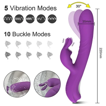 New Mimic Finger Wiggling Rabbit Vibrators Female Powerful G Spot Clitoris Stimulator Sex Toys for Women Adults 18 Masturbator 2