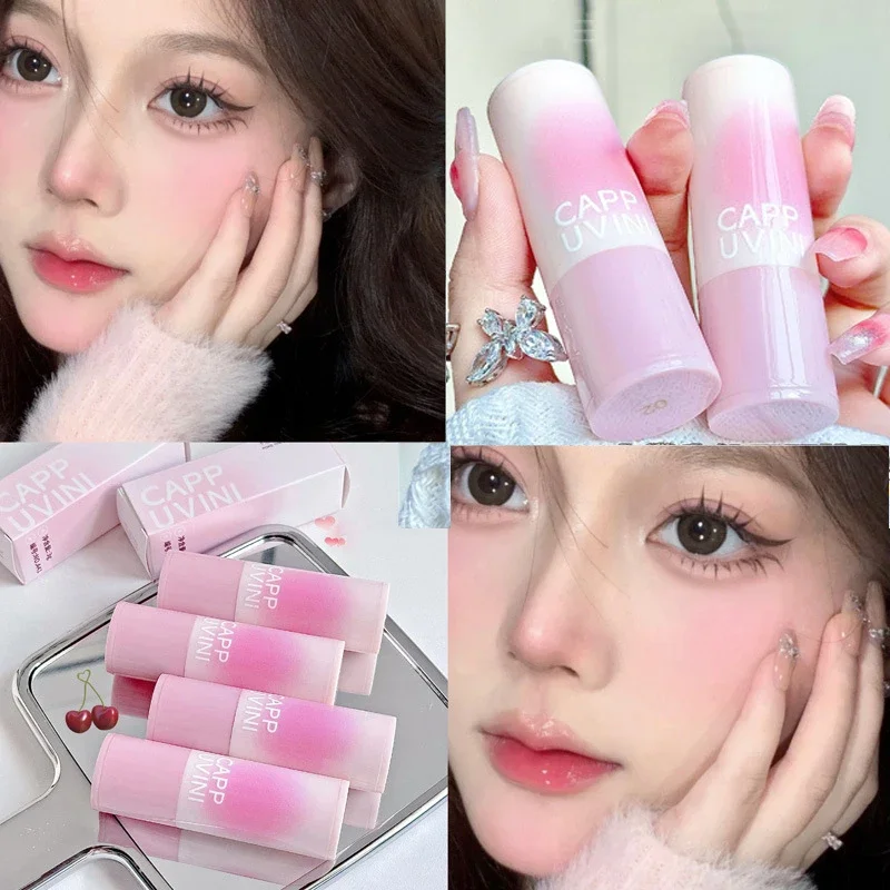 Sponge Head Blush Stick Waterproof Brighten Facial Contour Powder Blush Cream Nature Lasting Cheek Lightening Korean Makeup blush stick,blush cream,cream blusher,facial blusher,powder blusher,blush powder