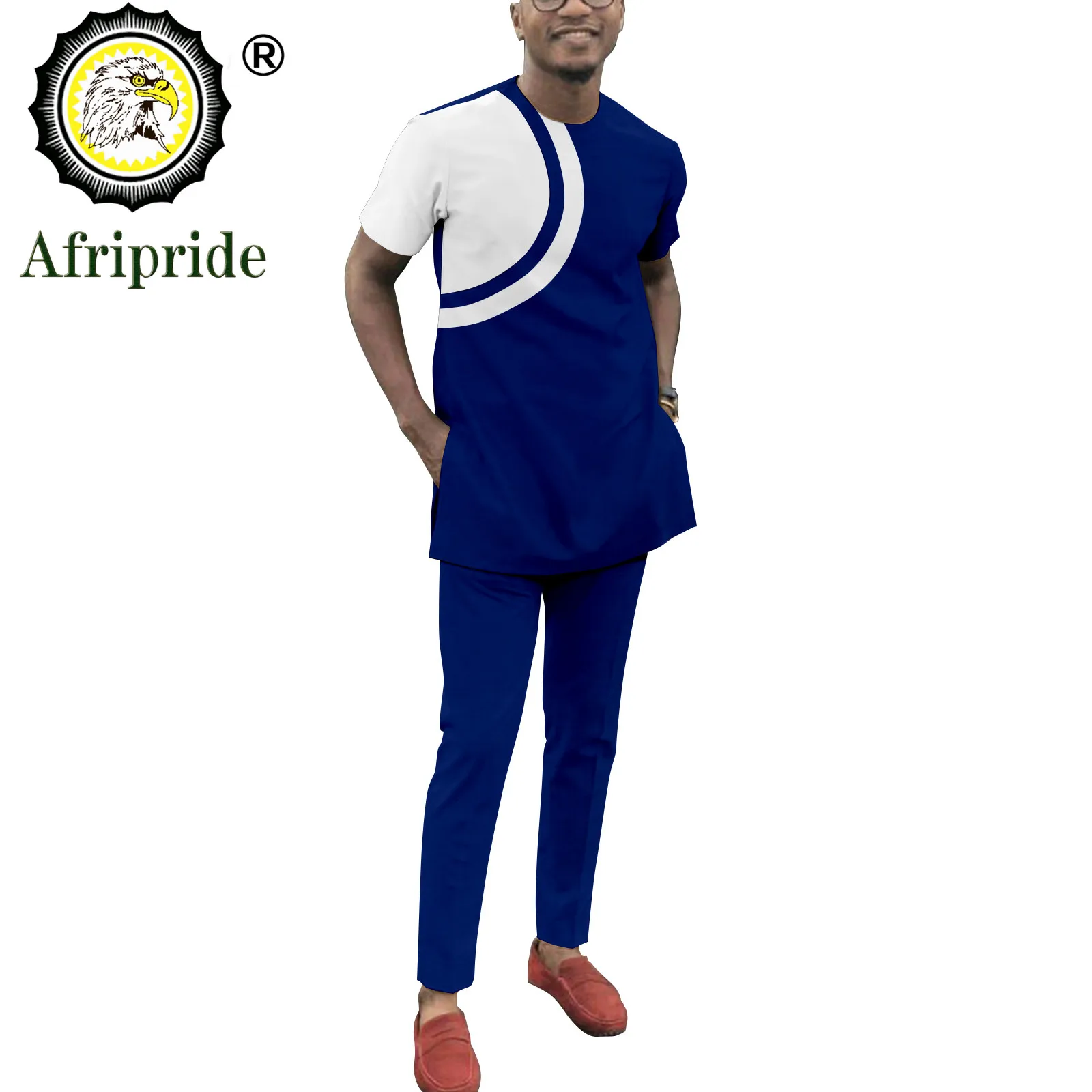 african suits for men embroidery short sleeve shirts and pants 2 piece set plus size casual tracksuit dashiki attire a2216134 African Outfits for Men Short Sleeve Shirts and Pants Set Dashiki Tracksuit Men Sweatsuits Tribal Outfits Plus Size A2216084