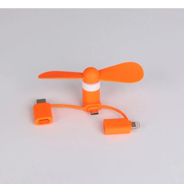 2 Mini Ventole USB Tipo C + Micro USB Per Telefono E Laptop, Eliche Rimovibili, Raffreddatore Portatile A Basso Consumo, Gadget - 4