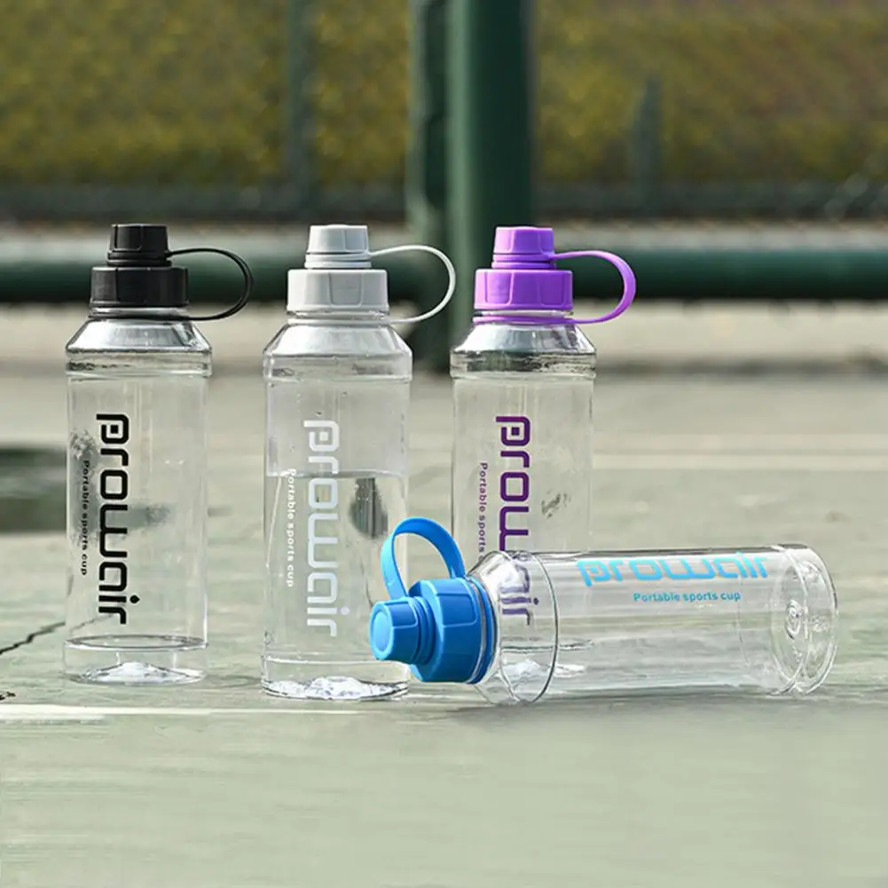 1000ml Sports Water Bottle With Handle Large Capacity Leak-proof Shaker Cup Portable Outdoor Running Cycling Travel Kettle