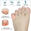 Pexmen 2Pcs Gel Toe Separator Pinky Toe Spacers Bunion Cushions Pads for Preventing Rubbing & Relieve Pressure for Men and Women 2