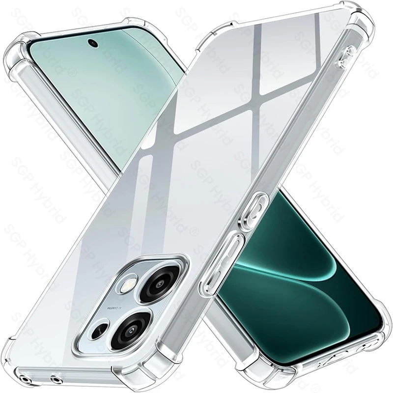 Ultra-Thin Clear Crystal Silicone Shockproof Case with Airbag Protection