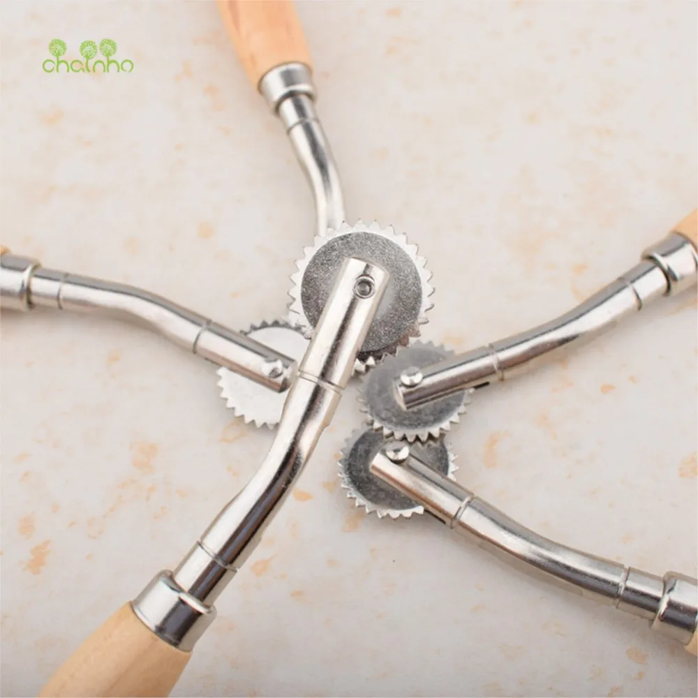 Chainho,Scuffing,Scoring,Dot Line,Tracing,Spacing Wheel With Wooden Handle,DIY Sewing Quilting Tailor Accessories,TL10