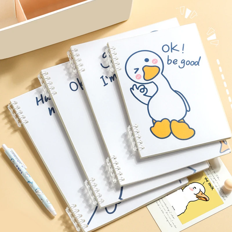 Come On Duck,Loose-Leaf A4/A5 Notebook,60 Sheets/Book,Watertight PP Cover,Horizontal Line Page,Office Study Stationery QP-87