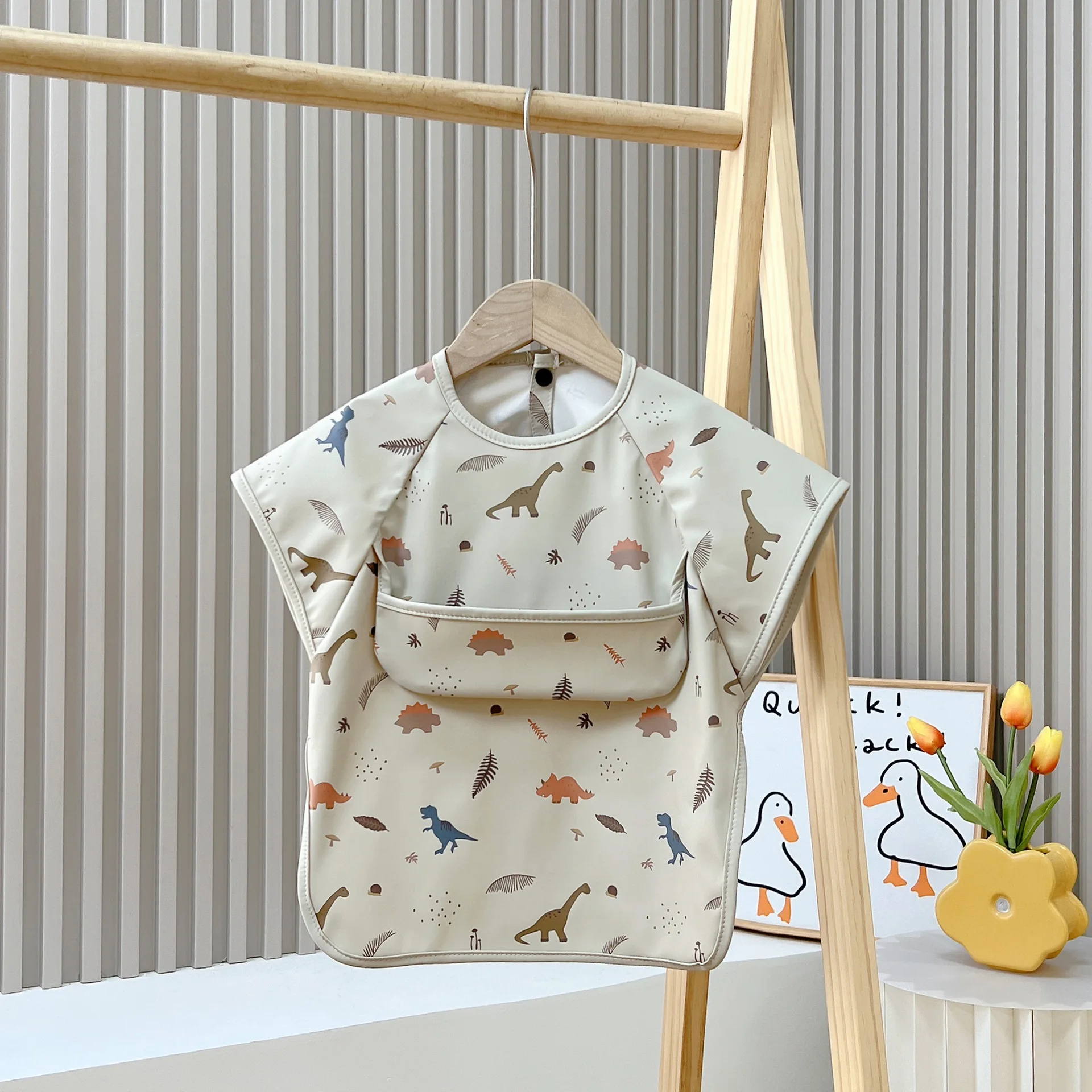 Waterproof PU Infant Sleeveless Bib Baby Feeding Bib Kids Apron Bibs Newborn Burp Cloths for Children Painting Art Smock 6