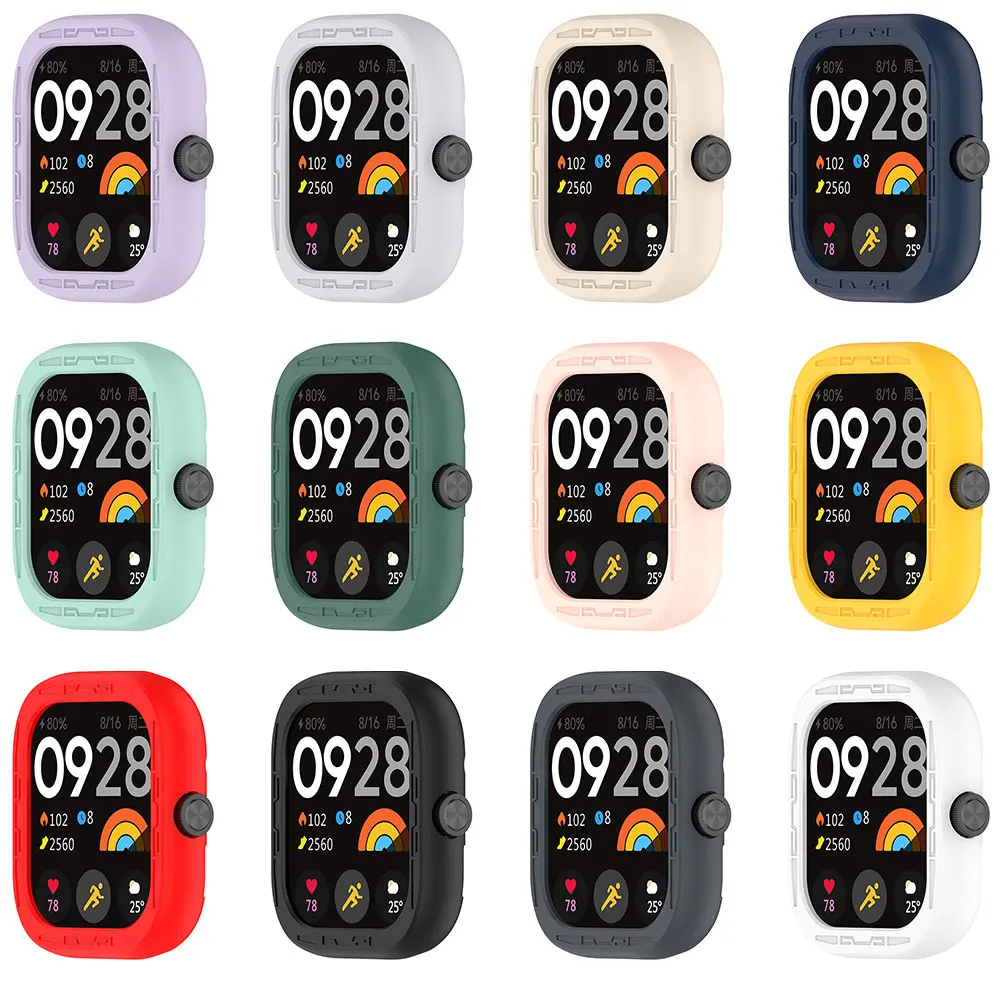 Silicone Watch Strap with Shockproof Protective Case and Screen Protector Cover