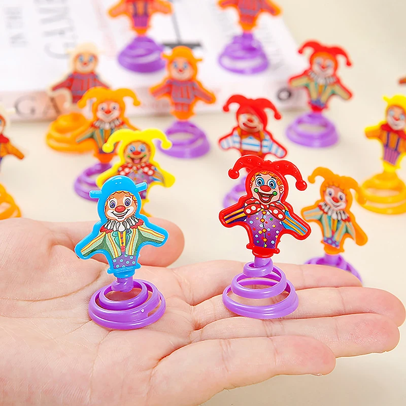 

5Pcs DIY Assembled Springs Clown Toy Tricky Funny Bounce Toy Educational Parent-child Toys Kids Gift Party Favor