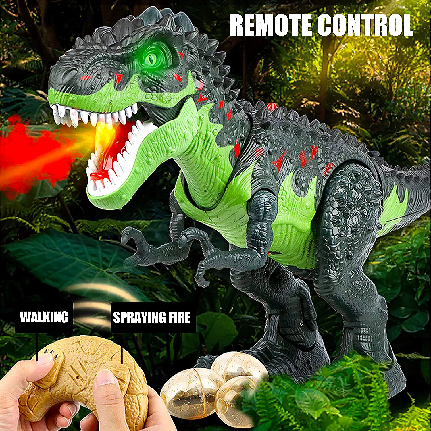 Brinquedo De Dinossauro Atraente Elétrico Alegre Meninos Meninas T-rex  Andando Modelo De Animais De Controle Remoto Presentes De Natal Jogo  Interativo - Animais De Controle Remoto - AliExpress