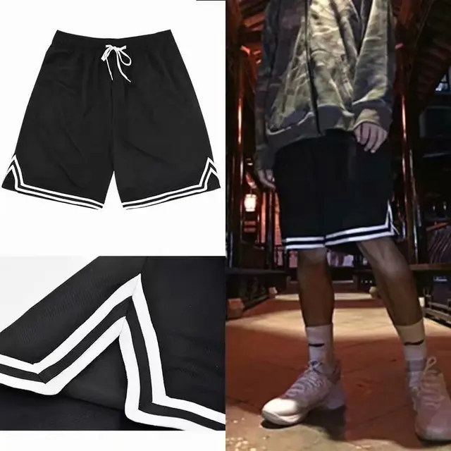 2020 Men's Casual Shorts Summer New Running Fitness Fast-drying Trend Short Pants Loose Basketball Training Pants Black without zipper