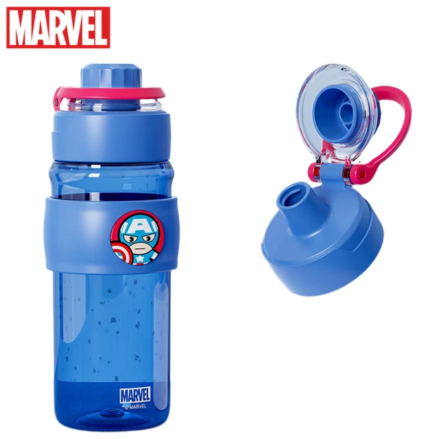 Disney Children's Thermos Water Cup Spiderman Captain America Boy  Kindergarten Straight Drinking Cup Water Bottle - AliExpress