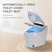 Smart Toilet, One Piece Bidet with Warm Water Sprayer, Foot Sensor Operation, Heated Bidet Seat and LED Display, Toilet Smart 2