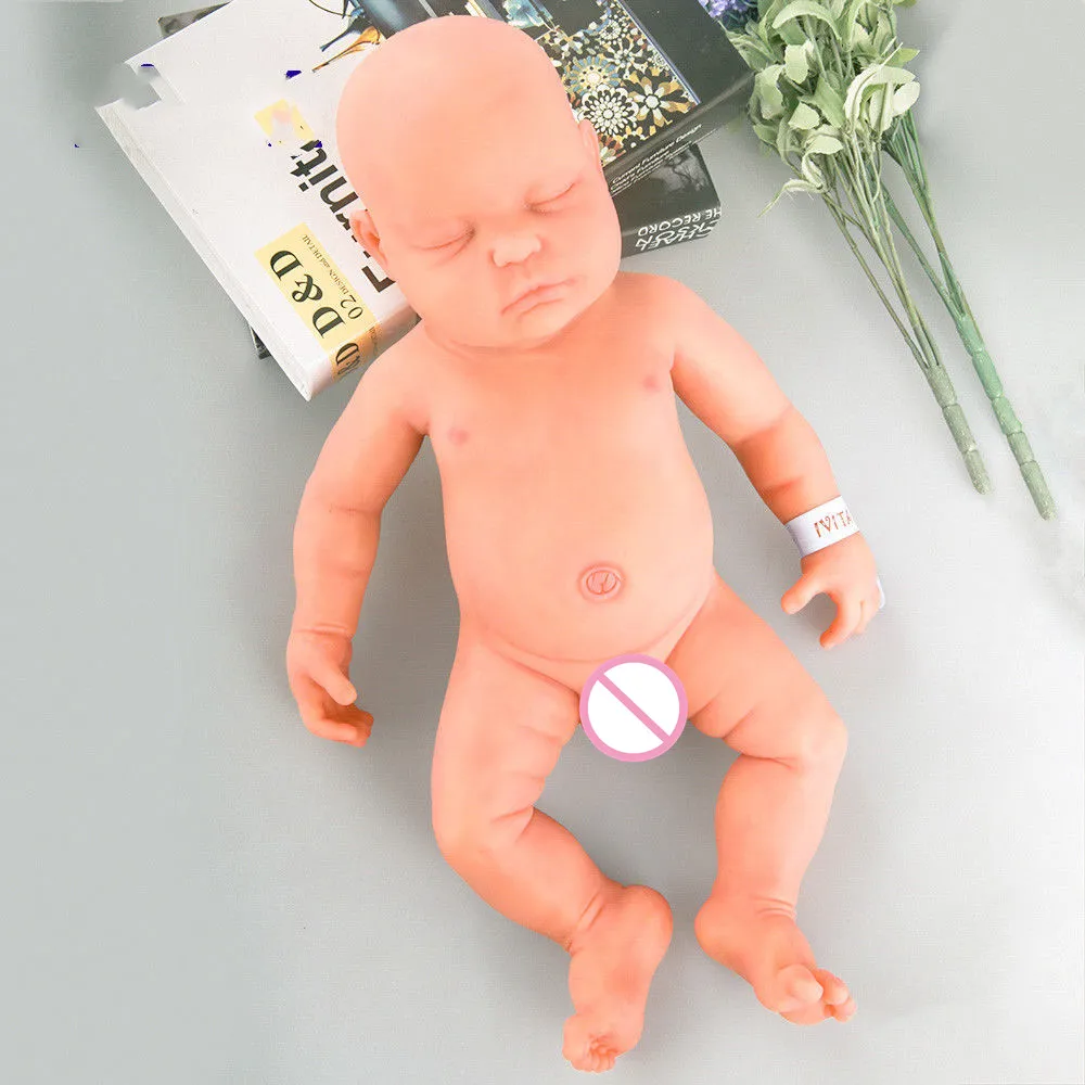 IVITA 18.5'' Full Body Soft Silicone Reborn Baby BOY Real Doll Sleeping Baby 