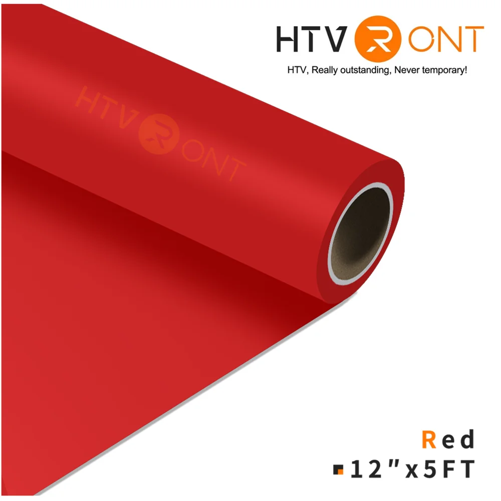 HTVRONT HTV Vinyl Rolls Heat Transfer Vinyl - 12 x 8ft Red HTV Vinyl for  Shirts, Iron on Vinyl for Cricut & Cameo - Easy to Cut & Weed for Heat  Vinyl