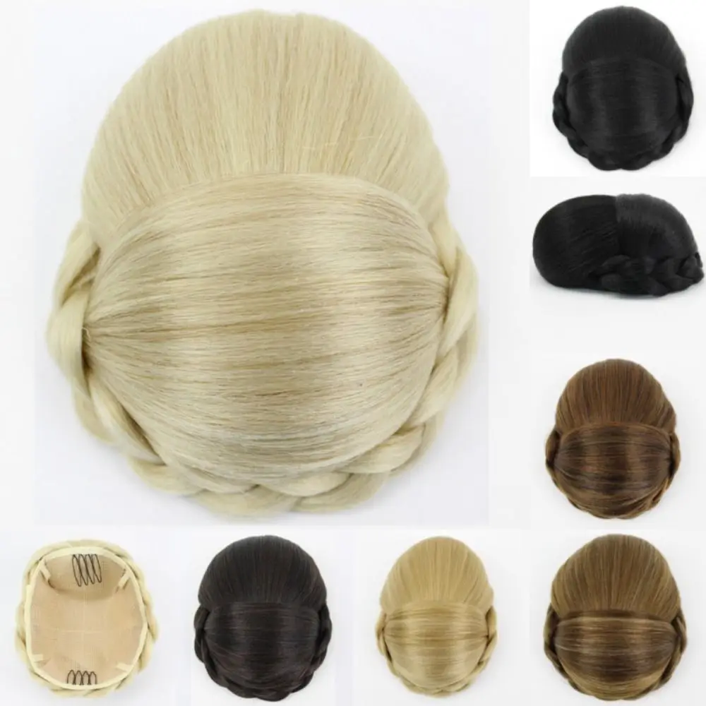 

Female Girls Women Straight Hair Extension Hair Accessories Fake Hair Bun Bride Hairpiece Hanfu Hair Chignon Braided Chignon