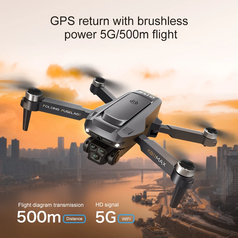 รูปสินค้า โดรนบินถ่ายภาพ 4K พร้อม GPS ระบบหลบสิ่งกีดขวาง