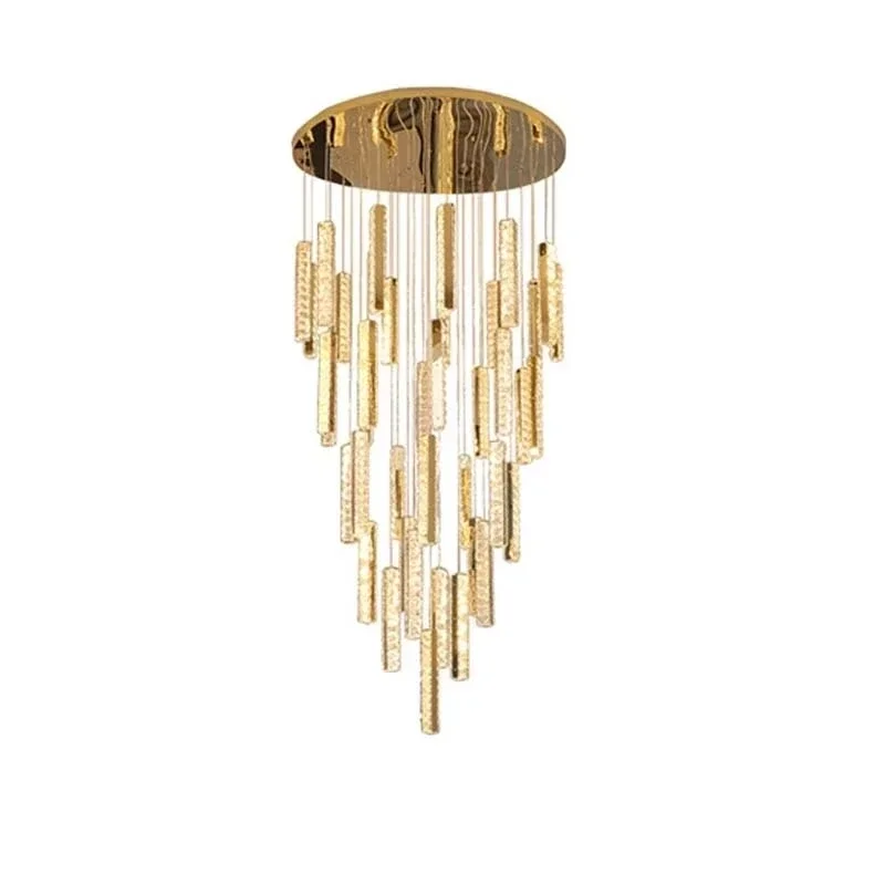 

Nordic LED Crystal Chandelier Living Room Bedroom Restaurant Stairwell Hotel Chrome Gold Hanging Lamps For Ceiling Hot Sale