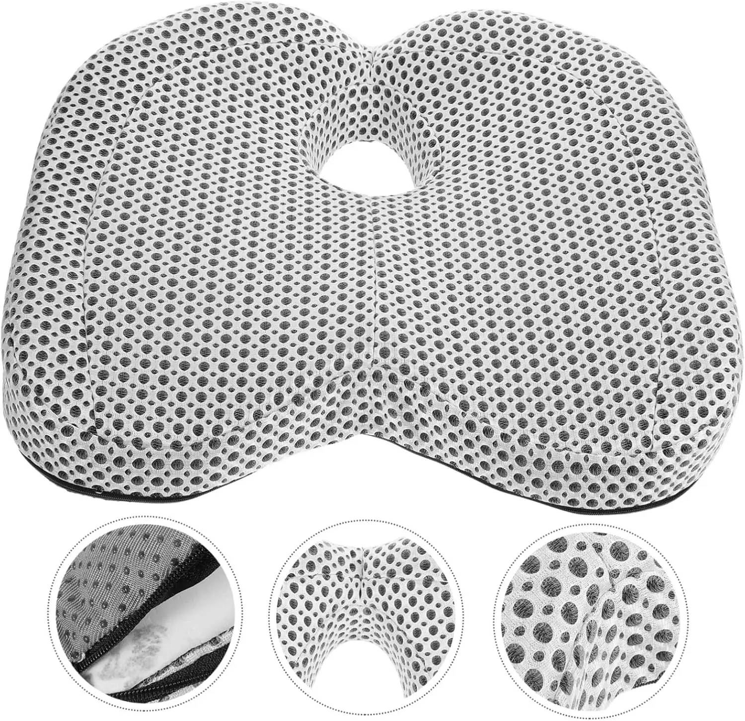 Memory Foam Cushion Office Chair Seat Pad Car Seat Pillow Lumbar Support Non-Slip Ergonomic Design for Chairs