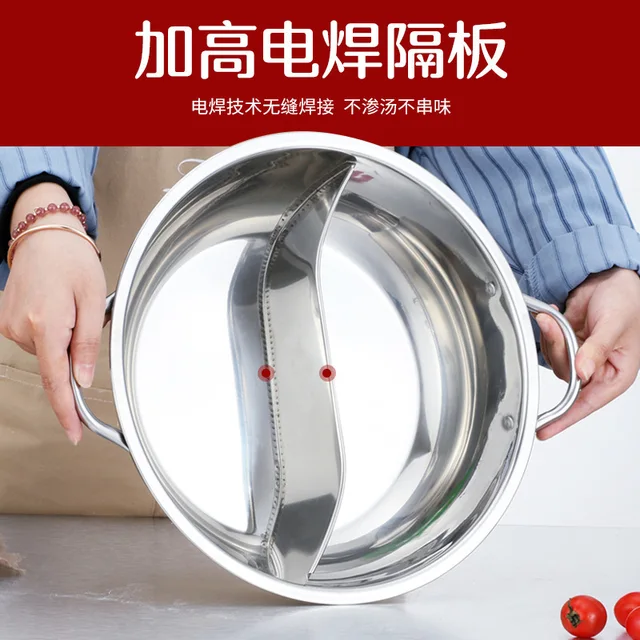 Háztartási Indukciós Tűzhely Dupla Fül Tiszta Leves Fűszeres Forró Edény Megvastagodott És Nagy Kapacitás - Image 5