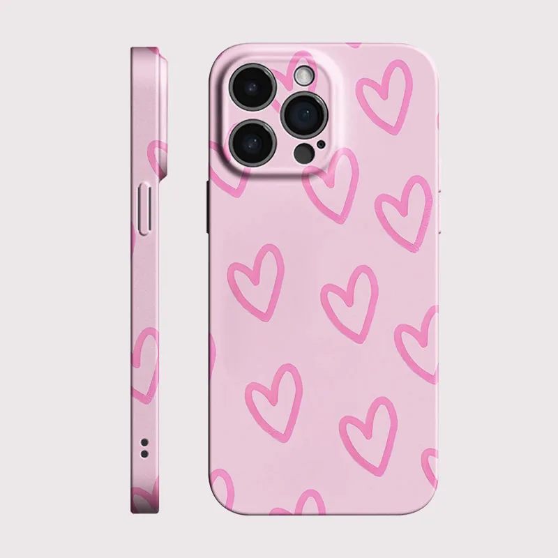 Hard Plastic Love Heart Phone Case - Durable Protective Cover
