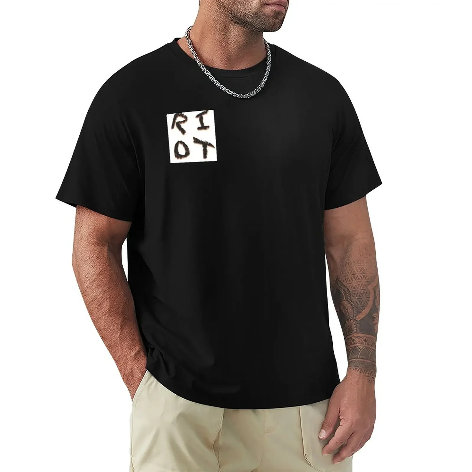 

RIOT T-Shirt customs design your own sports fans mens t shirt plus size tops graphics blacks boys whites Men's t-shirt