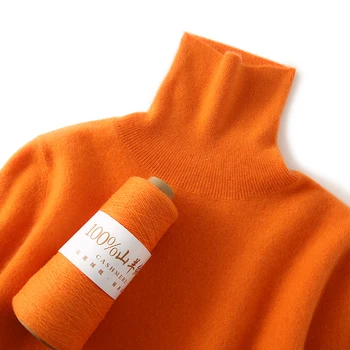 Ladies Sweater Cashmere Sweater Women Wool Turtleneck Knitwears 100% Cashmere Tops Long Sleeve Pullovers Jumpers Female Clothing 1