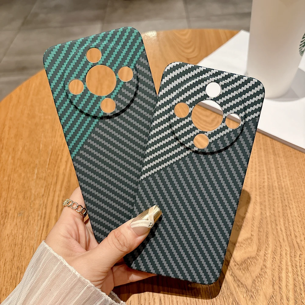Ultra-Thin Carbon Fiber Texture Protective Case with Color Collision Design