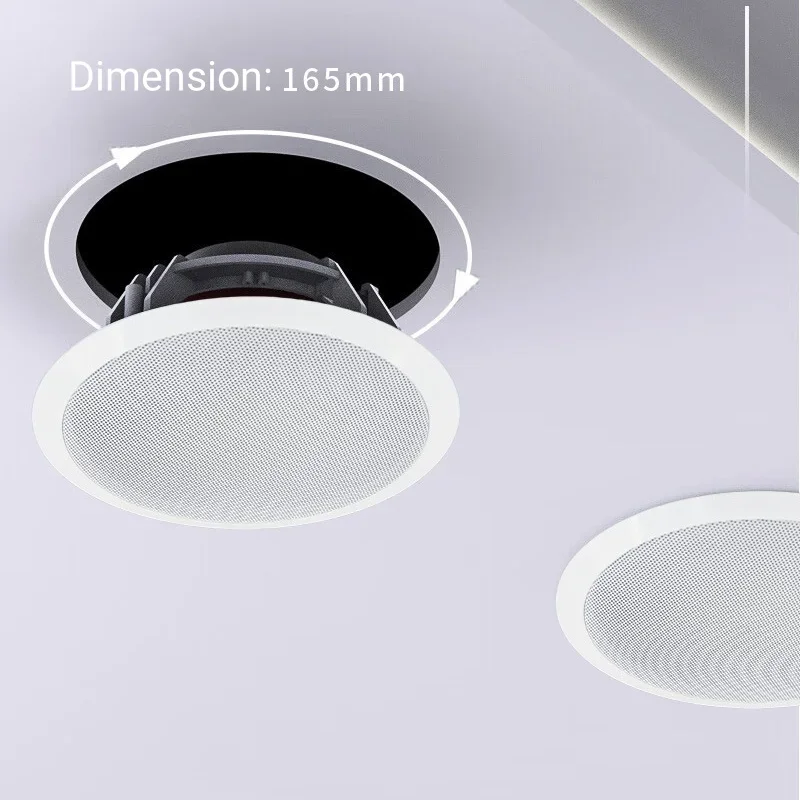 Hifi Smart Ceiling Speaker 20W Home Theater Metal Grill Ceiling System High Quality Frameless BT5.0 Wireless Bluetooth Speakers