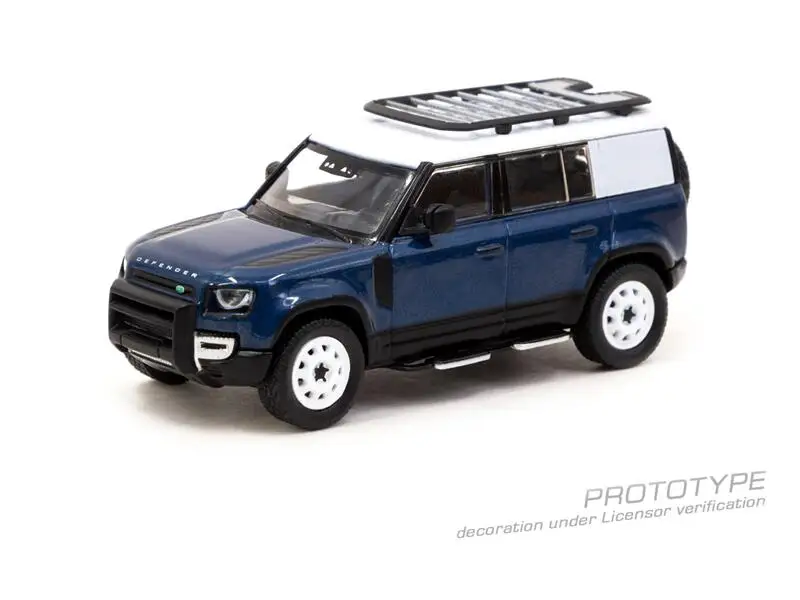 

Tarmac работает 1:64 Land Rover Defender 110 синяя литая модель автомобиля