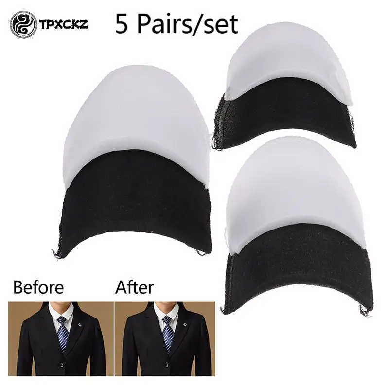 Soft Padded Shoulder Pad Encryption Foam Shoulder Pads For Blazer T-shirt Clothes Sewing Accessories 5Pairs /set