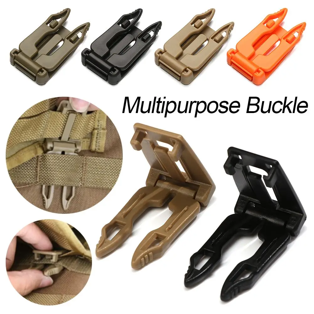 

Multipurpose Camping Bag Buckle Backpack MOLLE Webbing Clip Tactical Strap Outdoor Web Carabiner Buckle Camping Equipment EDC