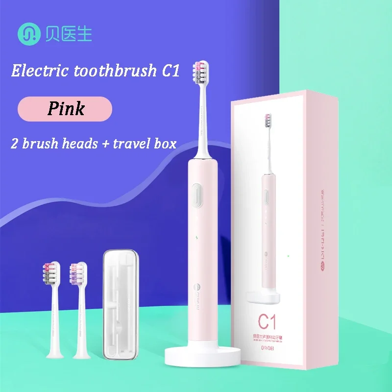 

Dr.BEI Sonic Electric Toothbrush C1 IPX7 Level Waterproof Wireless Induction Charging 20 Days Standby with 4pcs Toothbrush Head