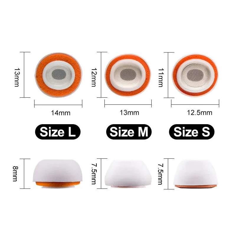 S/M/L Memory Foam Replacement Eartips For Apple AirPods Pro 3 Soft Sponge Earpads Cap Ear Tips for AirPods Pro3 Accessories