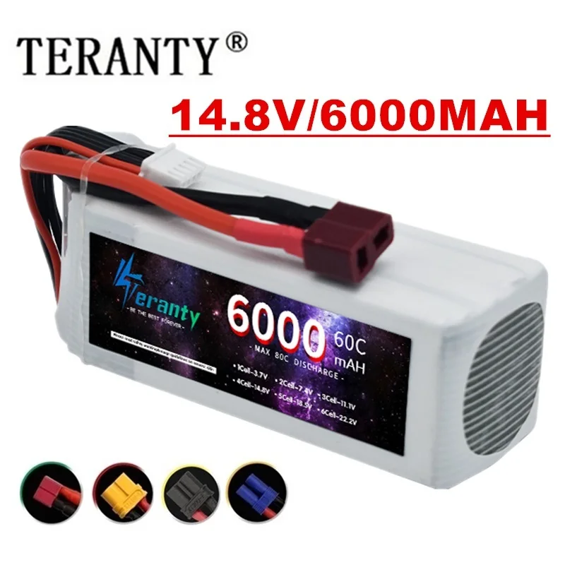 6000mAh Lipo 14.8V Battery 4S 60C With Deans T/XT60/TRX/EC5 Connector For RC Airplanes Helicopters Car Boat Truck Parts lithium replacement battery