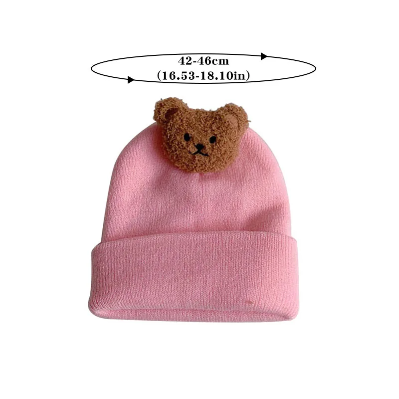 Cute Bear Baby Beanie Autumn Winter Soft Warm Infant Toddler
